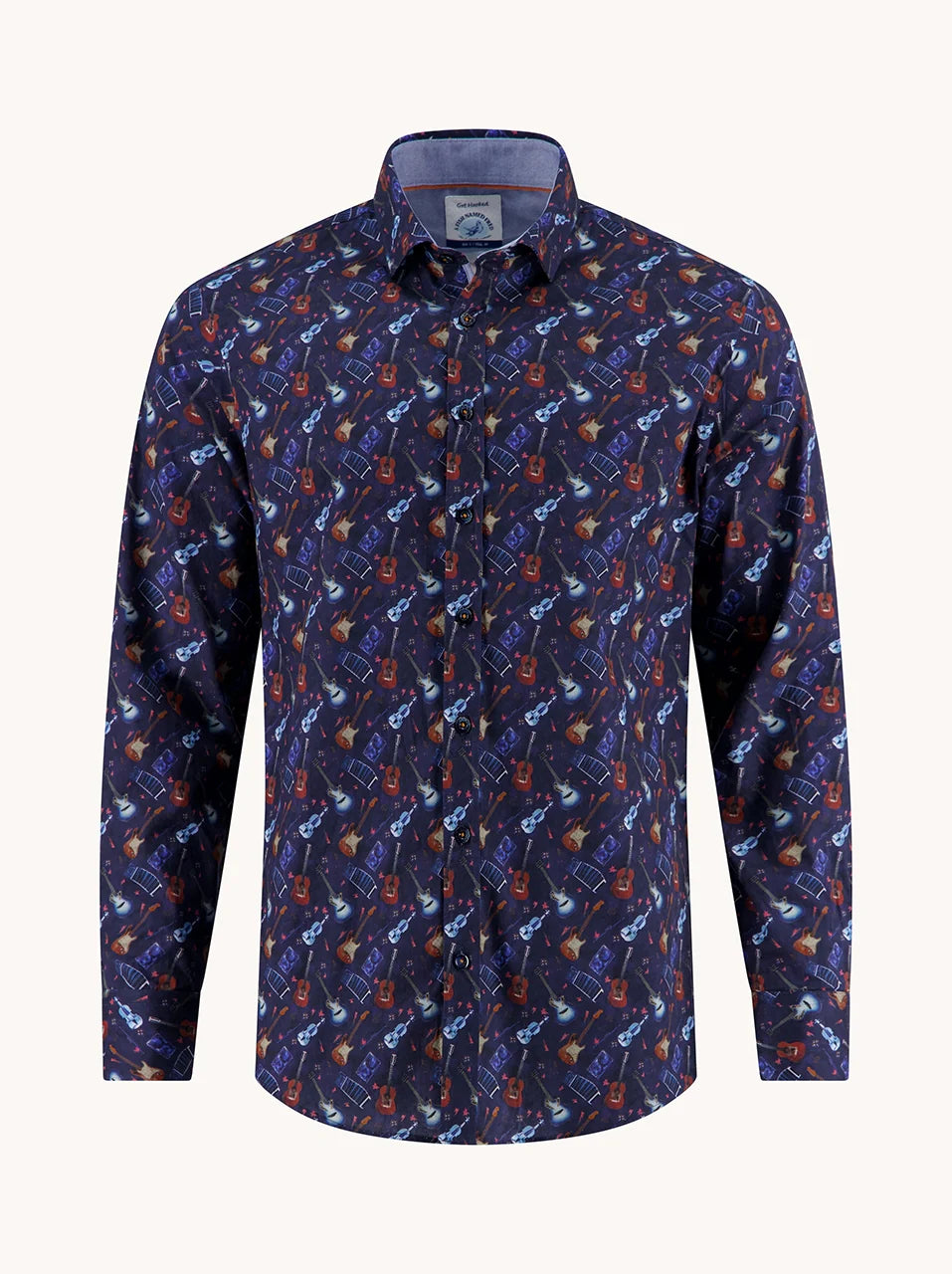A Fish Named Fred Shirt Various Guitar 32.004 Navy