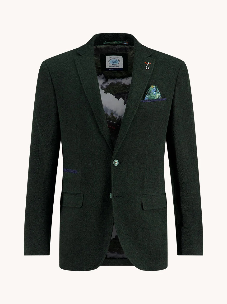 A Fish Named Fred Blazer Piqué 32.104 Dark Green