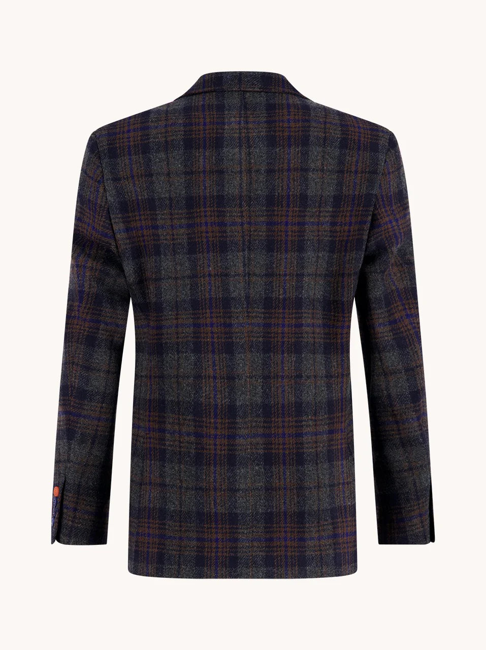 A Fish Named Fred Blazer Tartan Wool 32.107 Navy