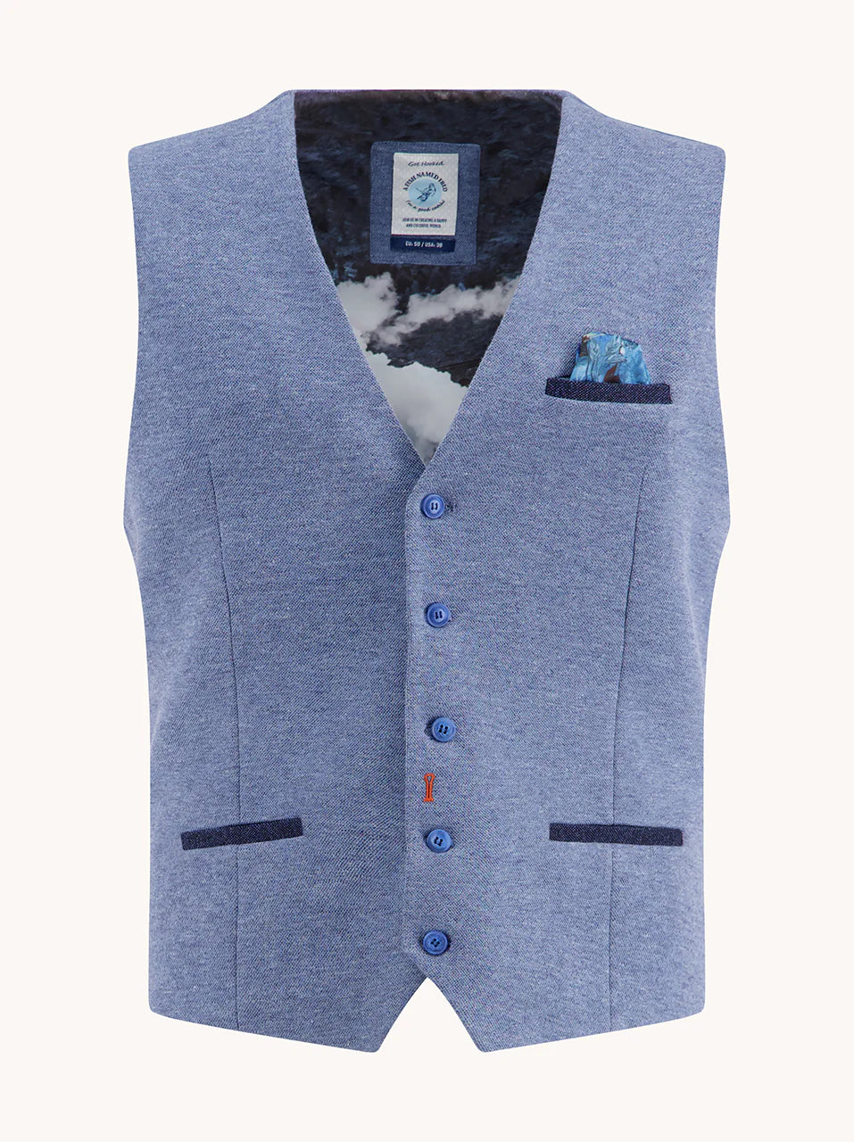 Мъжки елек A Fish Named Fred Waistcoat Pique 32.134