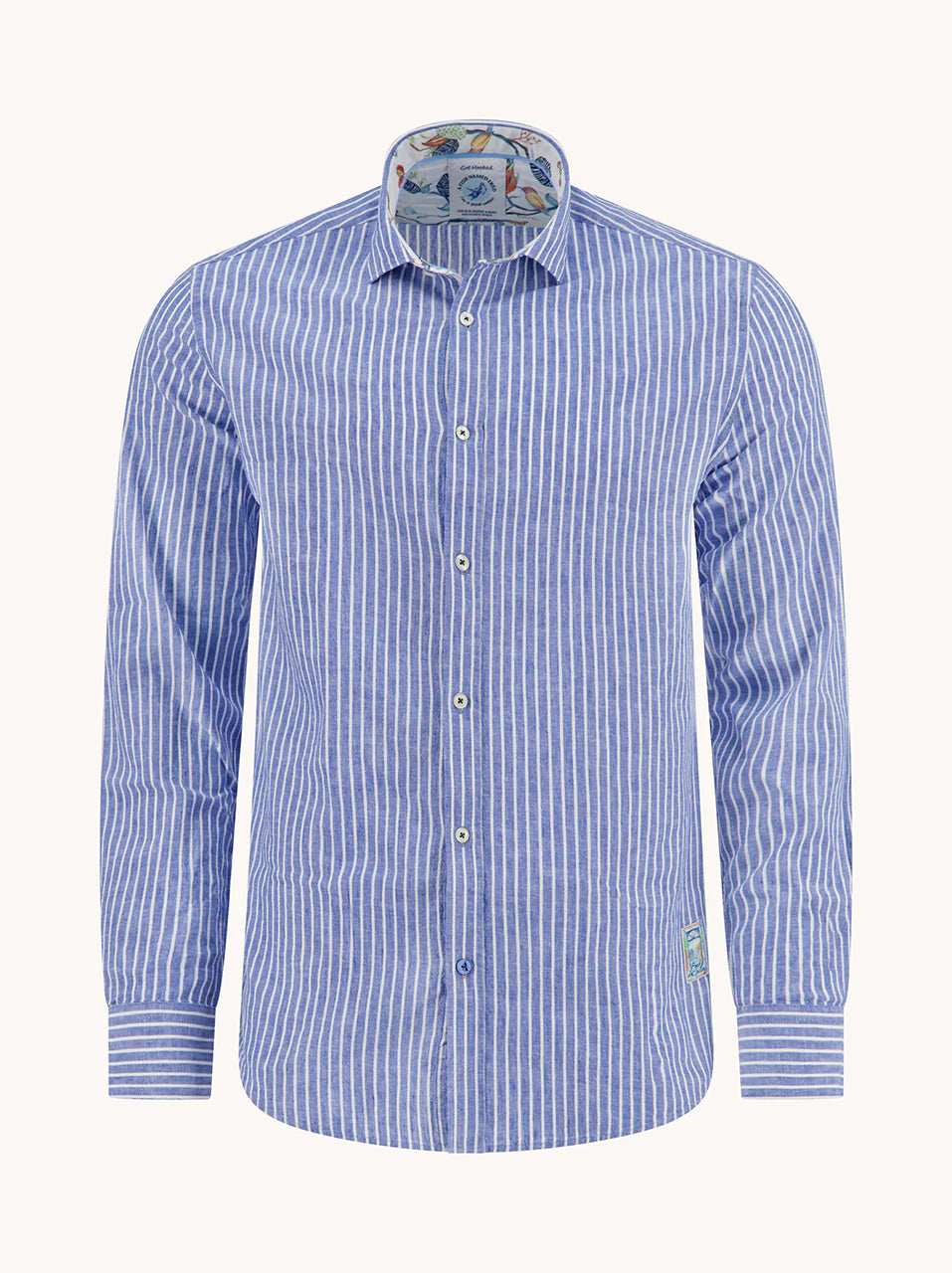 A Fish Named Fred Shirt Linen Stripe