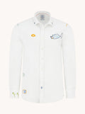 A Fish Named Fred Shirt Linen Embroidery