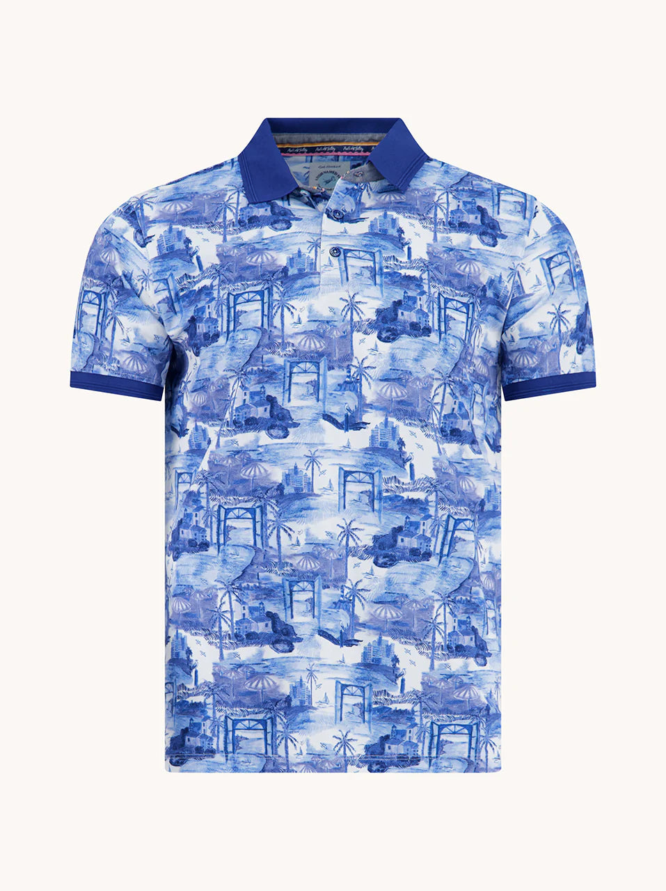 A Fish Named Fred Polo Impression Island Cobalt