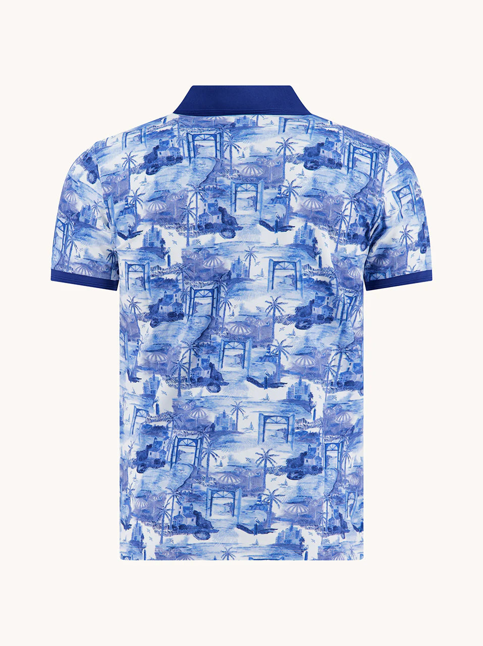 A Fish Named Fred Polo Impression Island Cobalt