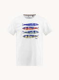 A Fish Named Fred T-shirt Fish Print White