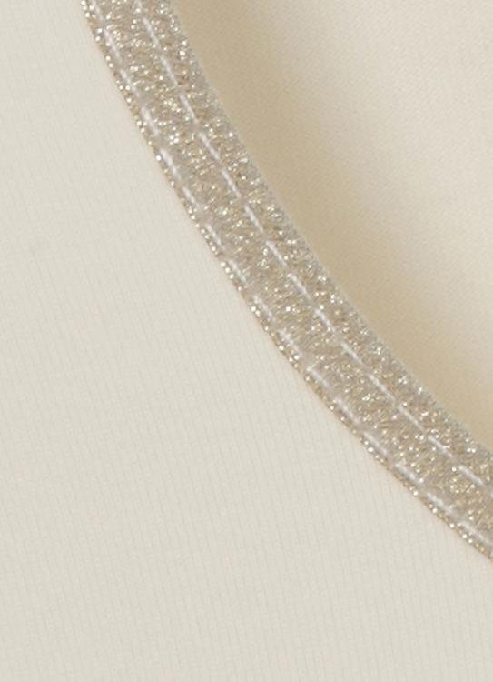 Frapp T-shirt with Lurex Band at the Neckline