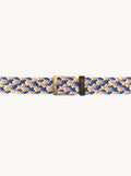 A Fish Named Fred Belt Braided Elastic Multi Blue