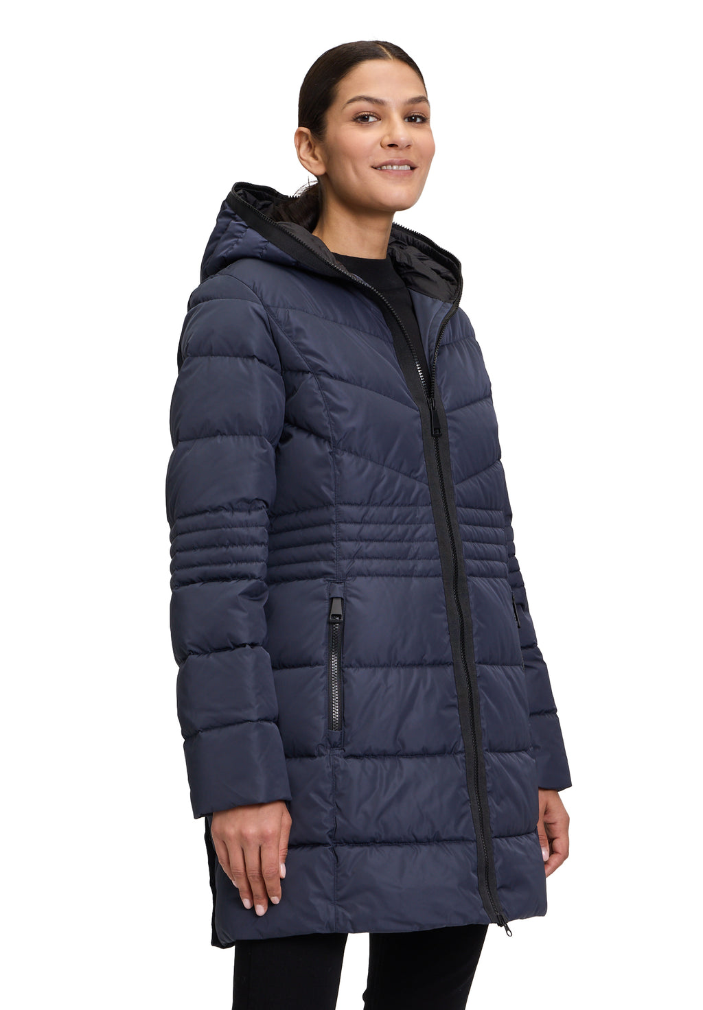 Betty Barclay Quilted Coat – Dark Blue