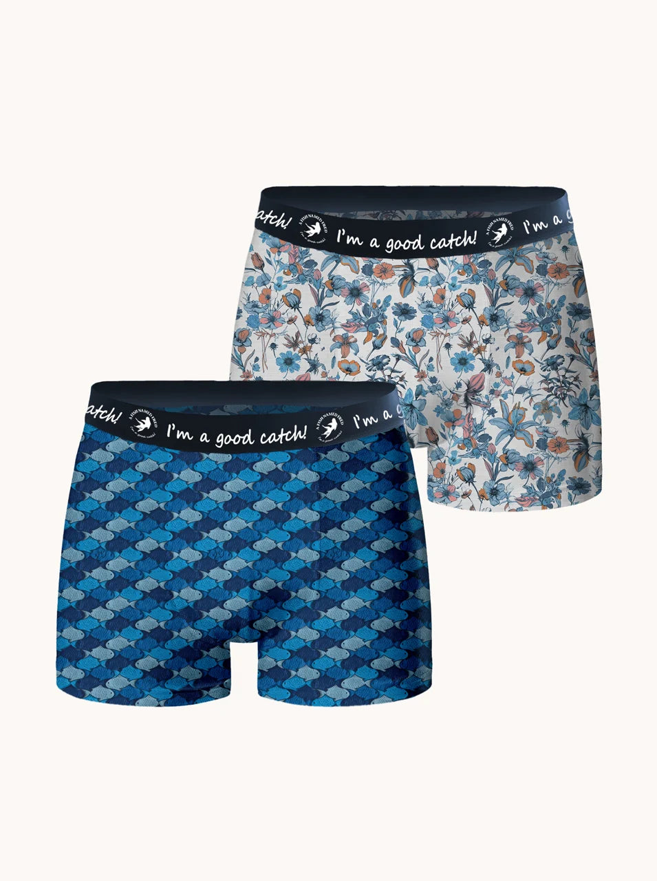 A Fish Named Fred Boxers 2Pack Floral Graphic