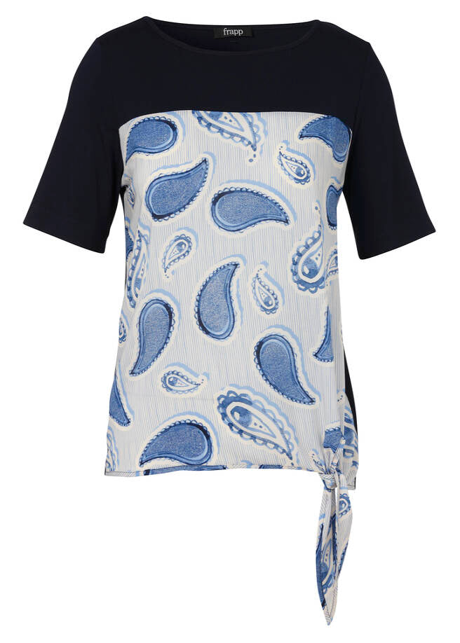 frapp Jersey Shirt Navy with Front Print