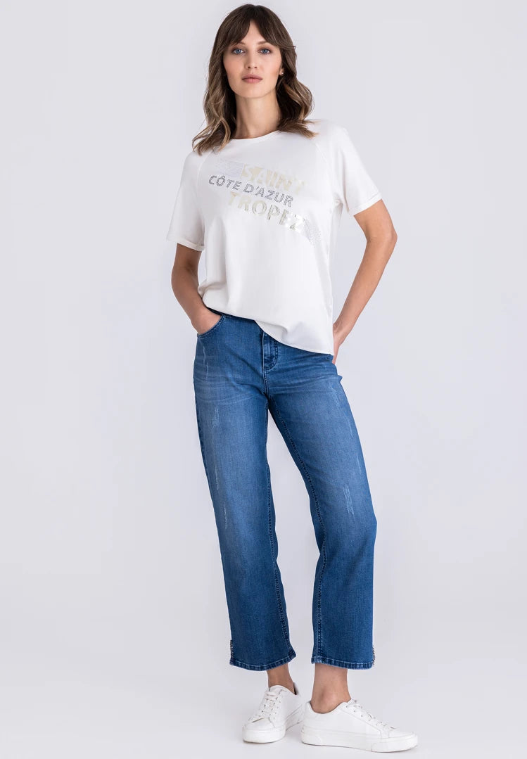 Tuzzi Beach Rhinestone Print T-Shirt