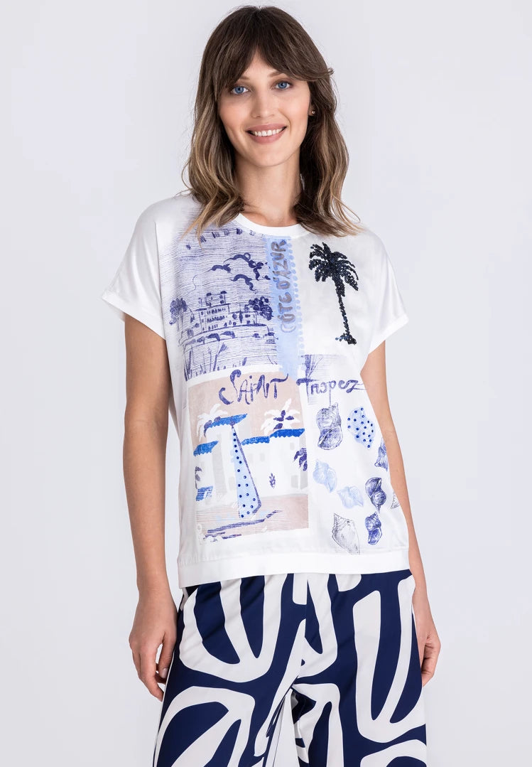 Tuzzi Beach Saint-Tropez Print T-Shirt
