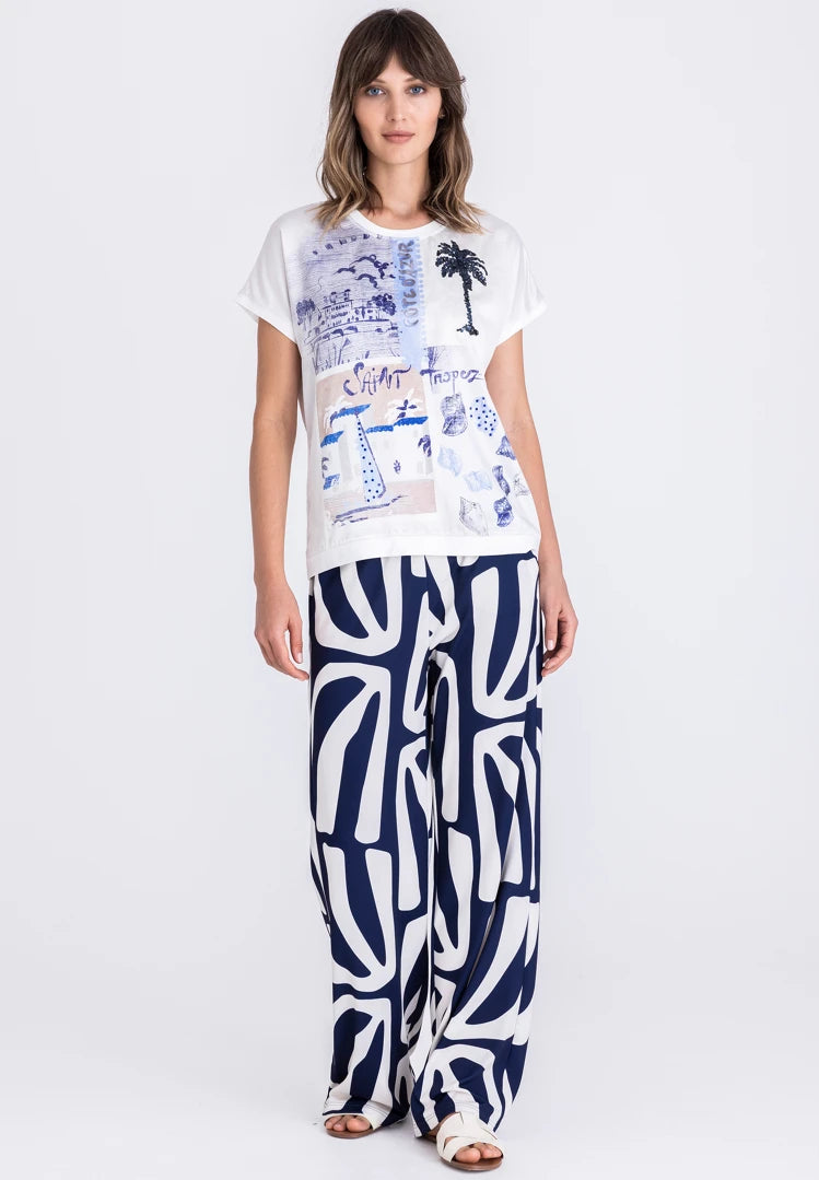 Tuzzi Beach Saint-Tropez Print T-Shirt