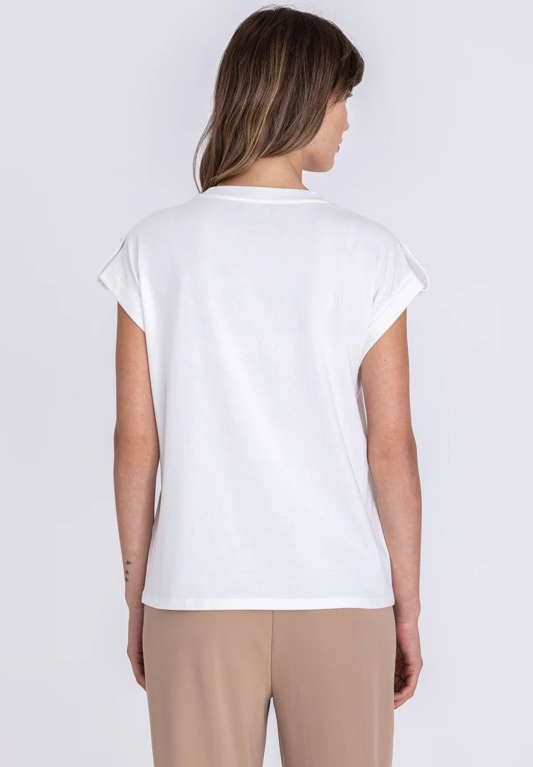 TUZZI Golden OAS Palm Rhinestone T-Shirt