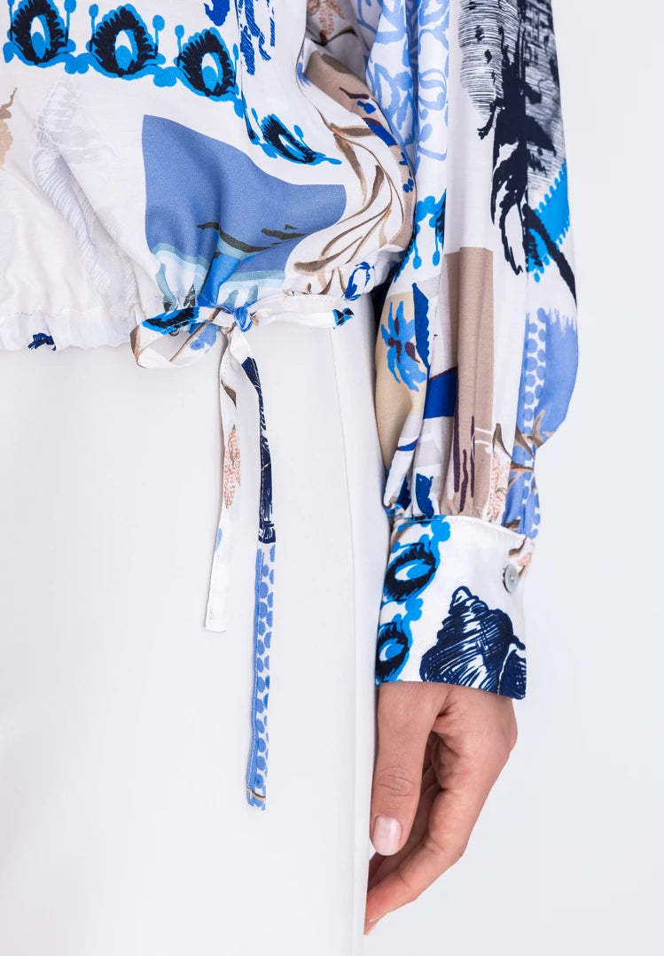 TUZZI White Printed Shirt