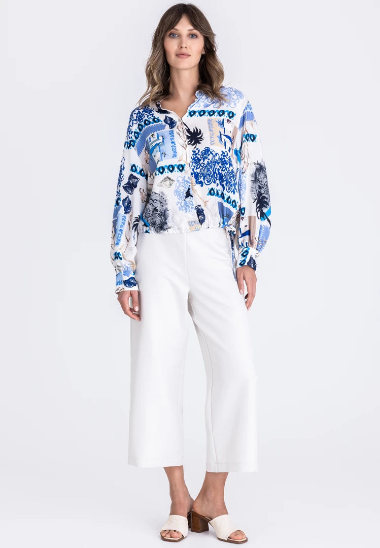 TUZZI White Printed Shirt