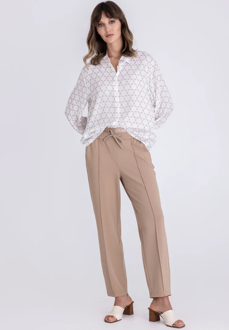 Tuzzi White Geometric Print Shirt